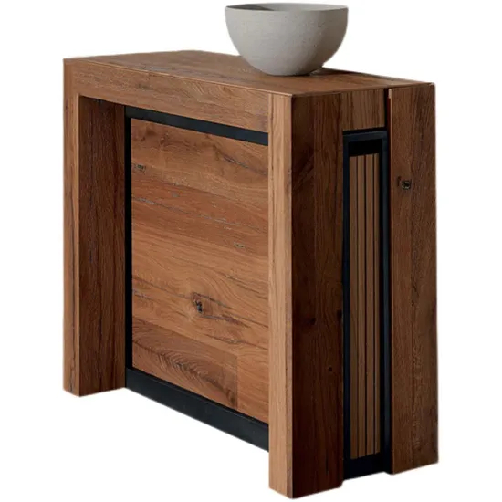 Contemporary Foldable Extendable Wooden Table Chairs Set Space Saving Furniture Dining Tables