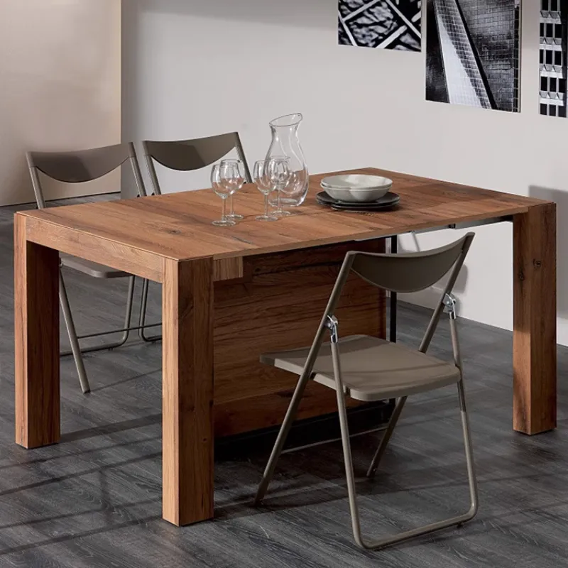 Modern Space Saving Dining Set Extendable Foldable Table for Home Office Dining Tables