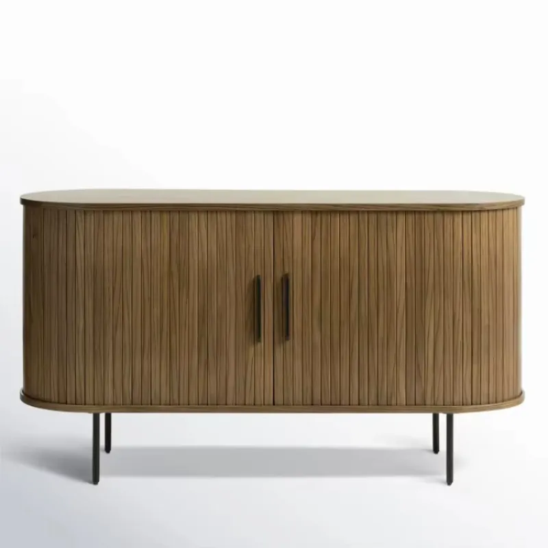 Contemporary Wooden Buffet Cabinet Adjustable Features Custom Color Size Sideboards